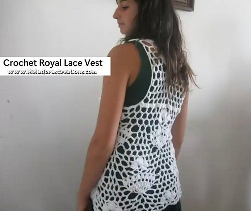 Crochet Lacy Royal Lace Vest photo 1