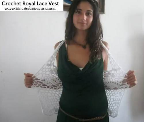 Crochet Lacy Royal Lace Vest photo 2