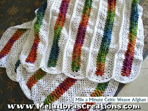 Mile a Minute Celtic Weave Afghan photo 1