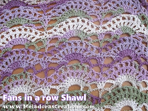Fans in a Row Shawl photo 2