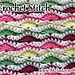 The Wavy Stitch - done in Rows pattern 