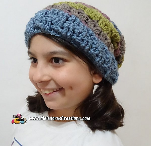 V stitch Cluster Slouch Hat photo 5