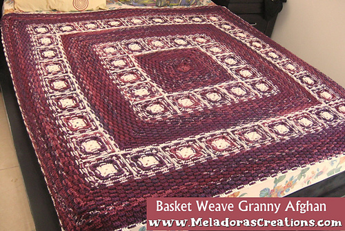 Basket weave Granny Afghan photo 1