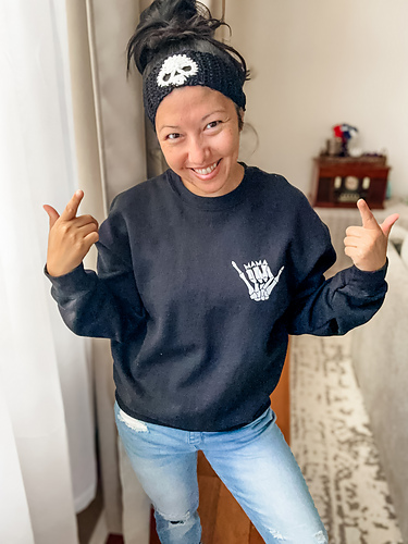 Skalleheadband - The Messy Bun Witch