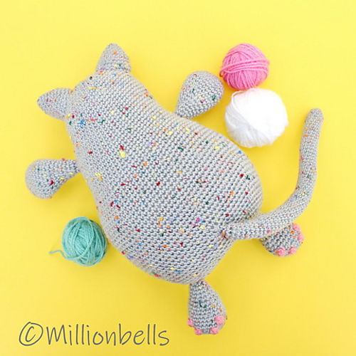Amigurumi Sløv Katt Plysj - Millionbells