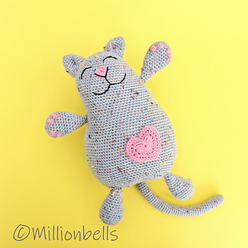 Amigurumi Sløv Katt Plysj - Millionbells