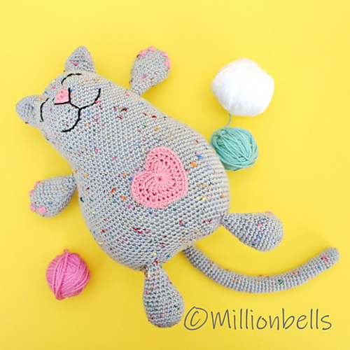 Amigurumi Sløv Katt Plysj - Millionbells