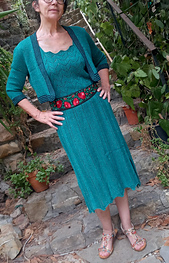 With coordinate bolero, and belt