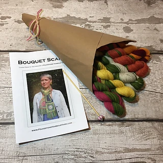 The 'Bouquet' scarf kit, originally designed for Wool Week 2020.