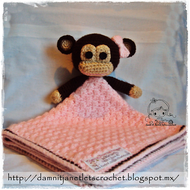 monkey lovey blanket