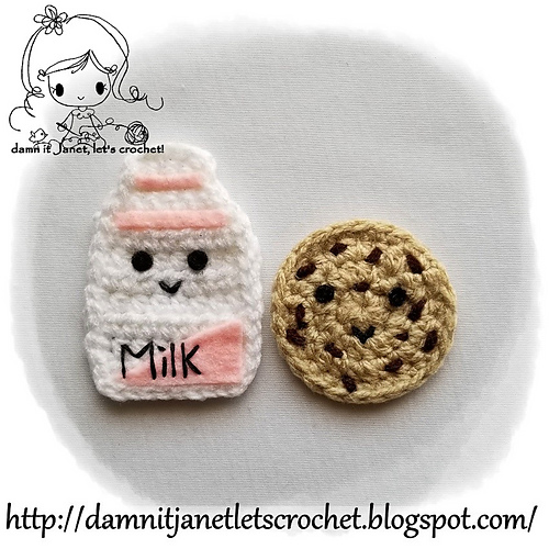 Milk Carton & Cookie Applique photo 1