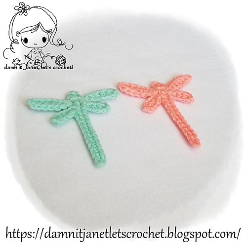 Ravelry Dragonfly Applique pattern by Carrillo