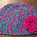 Simple Shell Hat with Flower pattern 