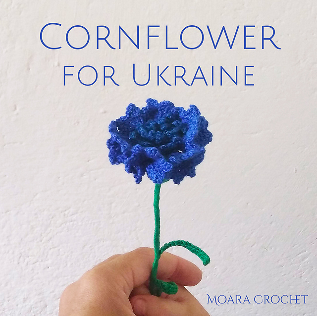 Ravelry Cornflower for Ukraine pattern by Roseanna Murray