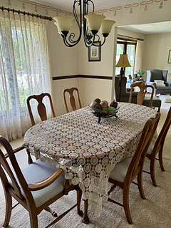 Restored tablecloth back in action!