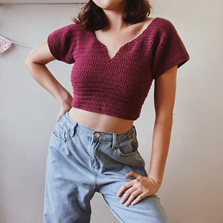 Ravelry: Crochet short sleeve crop top 