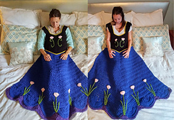 Princess dress, with or without sleeves.