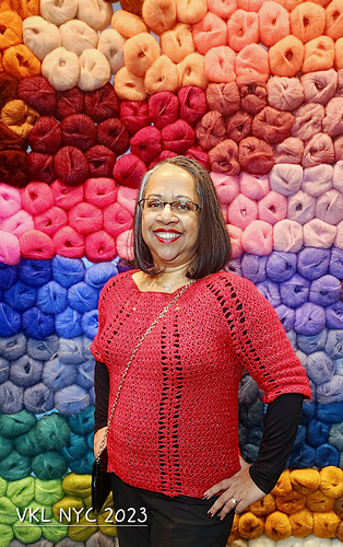 Photo taken at VKL NYC in front of the Rowan wall of kid silk haze