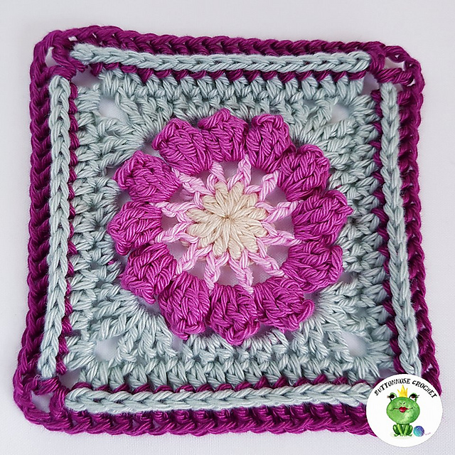 Ravelry Summer Blossom Granny Square pattern by Buttonnose Crochet