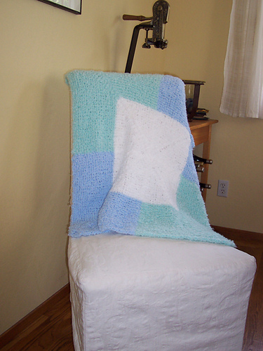 Mitered Squares Baby Blanket photo 1
