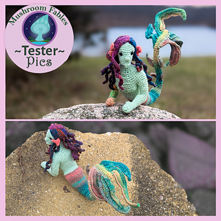 Tester pictures by @CosmoKnotsCreations © Mushroom Fables Crochet