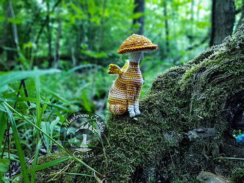 Kitty Cap Mushroom Fae - Fantasi-katt Ferndyr (eller Fantasi-katt Faerie) - Mushroom Fables Crochet