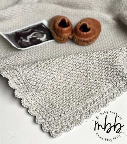 Moss Stitch Baby Blanket