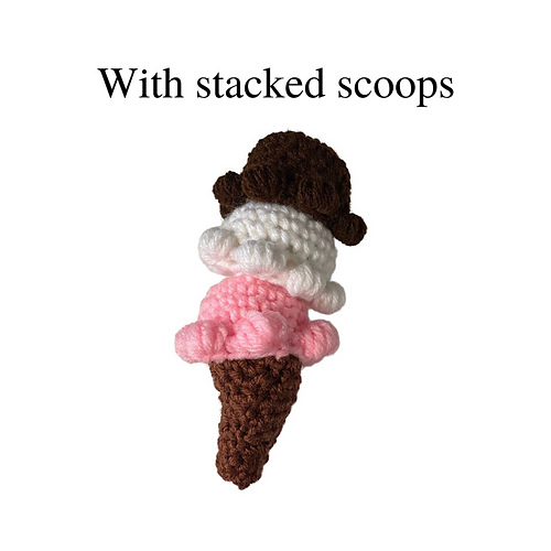 Ravelry Ice Cream Conewith Options pattern by Alesha Reed