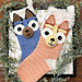 Bluey & Bingo Stocking pattern 