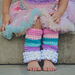 Rainbow Clouds Leg Warmers pattern 