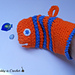 Crochet Fish Bath Mitt (with Star Stitch) photo 3