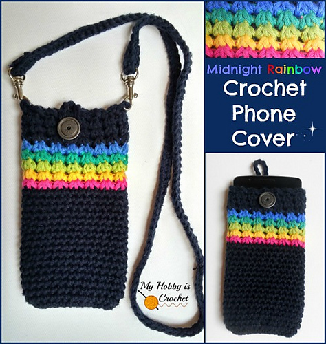 Midnight Rainbow Phone Cover with detachable strap photo 1