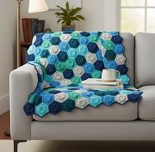 Style mockup for display- actual crocheted sample shown in photos. 