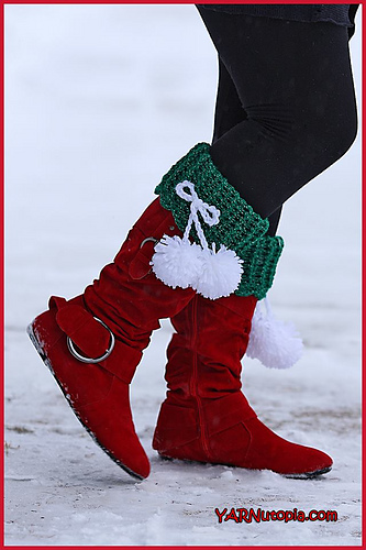 Festive Pom Boot Cuffs photo 1
