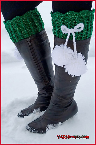 Festive Pom Boot Cuffs photo 3