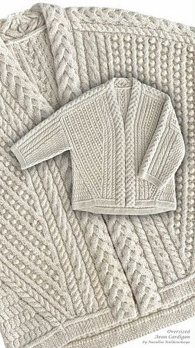 A luxurious and comfortable Oversized Aran Cardigan knitted with exquisite 100% Baby Alpaca yarn is a timeless and sophisticated piece that embodies both elegance and ease. The combination of the classic Aran cable pattern with the softness of premium alpaca yarn creates a garment that is visually stunning and incredibly soft to wear.