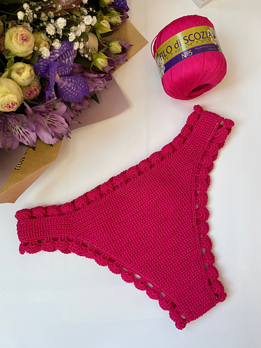 Crochet bikini brazilian panties 
