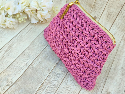 Textured Zipper Pouch