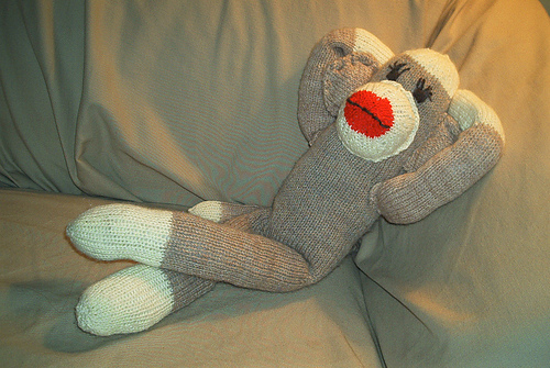 Sockless Sock Monkey Relaxing