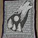 Moonlight Serenade Wolf mosaic blanket pattern 