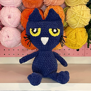 15" tall, made using Bernat Blanket