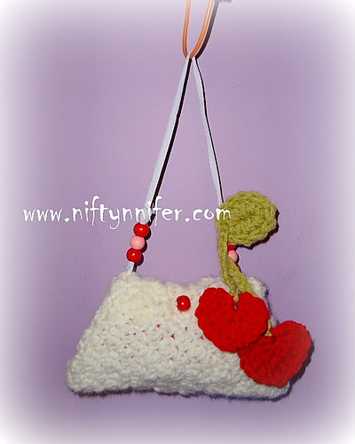 Sweet Cherries Washcloth Purse photo 1