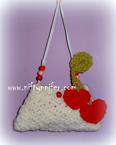 Sweet Cherries Washcloth Purse photo 3
