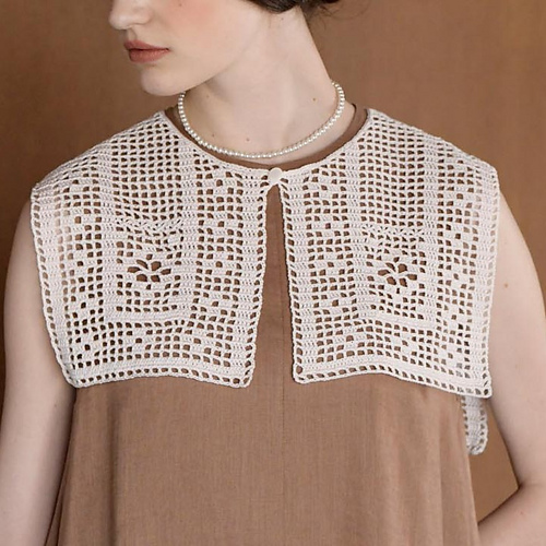 p.29 Filet Crochet Collar