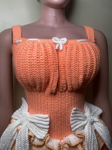 Tiered Puffy Bow Dress