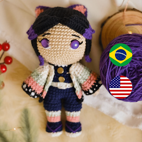 Shinobu Kocho Amigurumi - Thamires Kaled