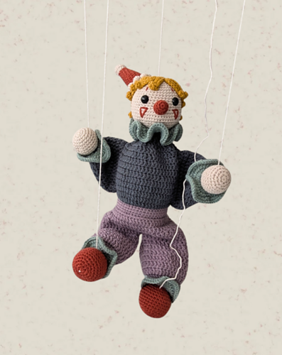 Ravelry: Clancy the Clown Marionette pattern by Off Topic Designs