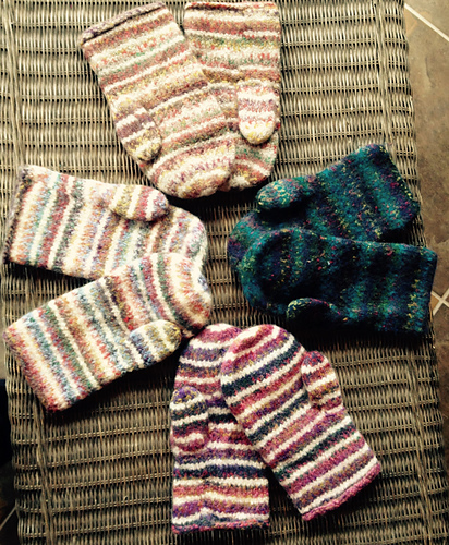 Scrappy Felted Oven Mitts - OhioBobcat