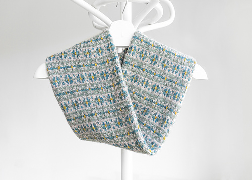 Lerwick Fair Isle Twisted Cowl