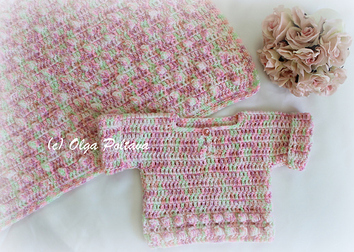 Popcorns Baby Sweater and Blanket photo 1